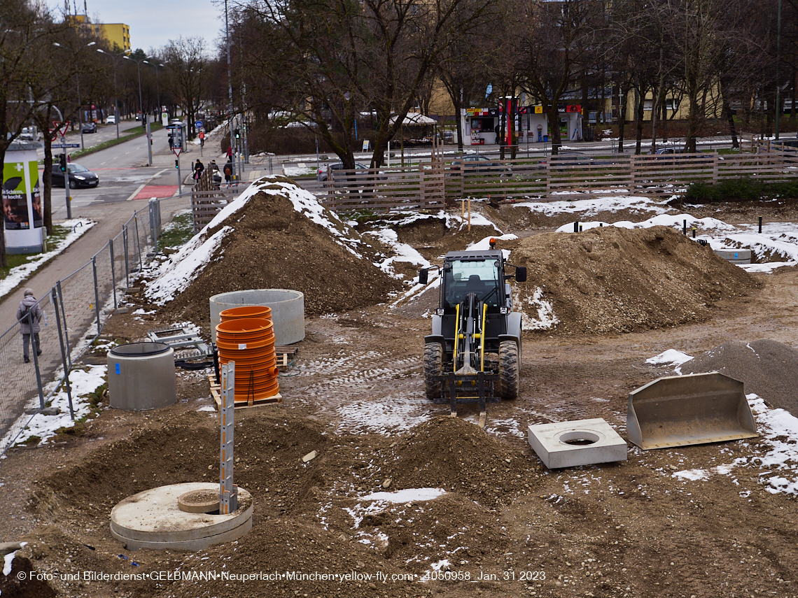 31.01.2023 - Baustelle Haus für Kinder in Neuperlach